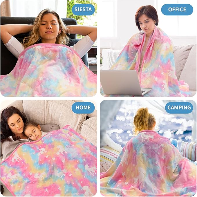 Cooling Blanket for Hot Sleepers,Glow in The Dark Blanket Unicorns Gifts for Girls,Girls Toys for 1-10 Year Old Girl Gifts,Q-Max>0.4 Arc-Chill Cooling Fiber,Soft Blankets for Boy Girl,50x60In