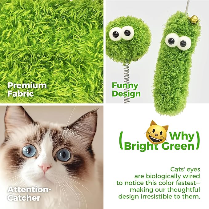 TINYBEAST 34.7" Tall Cat Scratching Post, 3 in 1 Sisal Cat Scratcher, Heavy Duty 4.3" Diameter Cat Tree with Hanging Bell Ball Toy and Reinforced Stable Base for Indoor Adult Cats & Kittens(Grey)