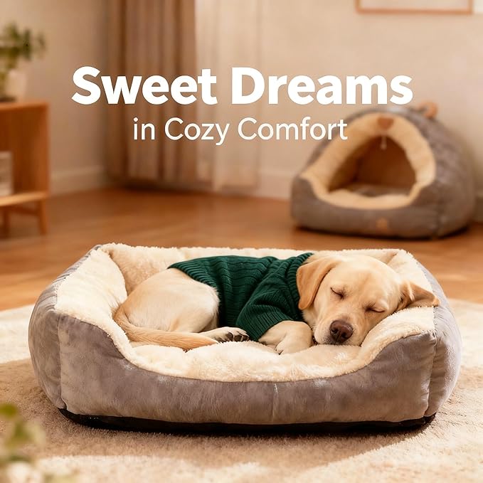 Medium/Large Dog Sweater, Warm Dog Winter Coat w/Sleeves, Comfortable High Neck Premium Dog Clothes for Labrador-Best for Holidays, Daily Walks XL Green