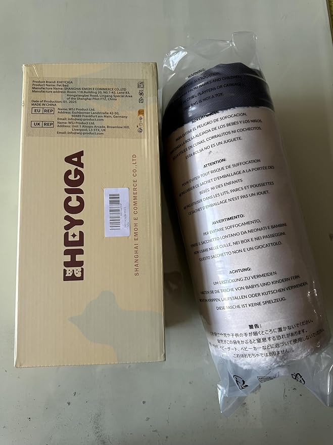 EHEYCIGA Orthopedic XL Dog Beds for Extra Large Dogs with Removable Washable Cover for Crate, Beige, 41x27