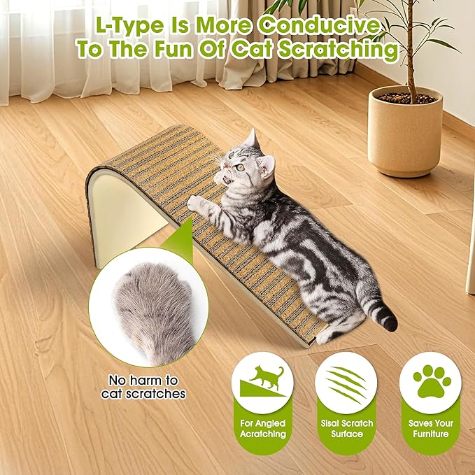 Easy-Replace Cat Scratching Pad with Cork & Cardboard Refills, Eco-Friendly Scratch Board Toy, No Mess Debris for Cat Health, Sustainable Kitten Scratching Post