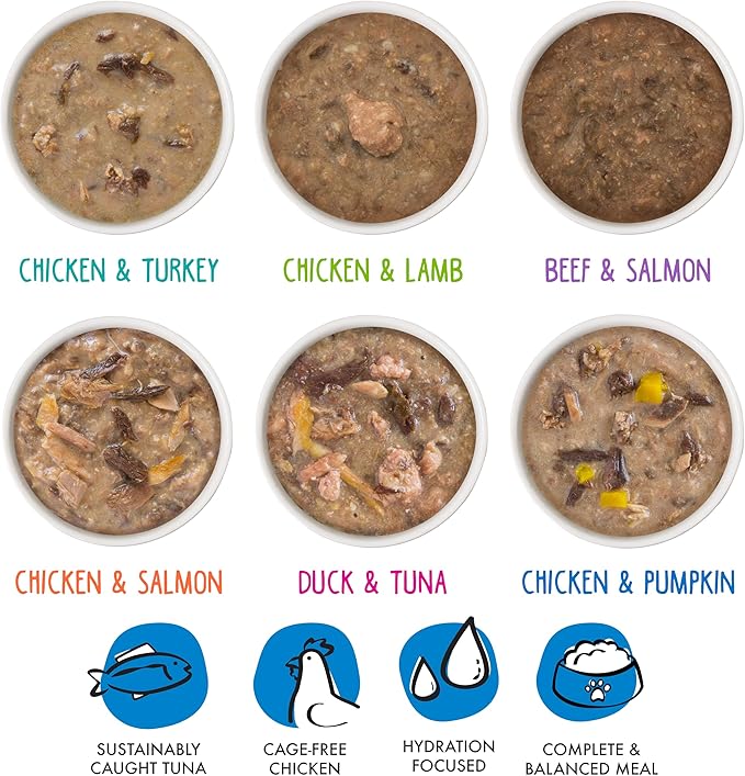 Weruva B.F.F. OMG - Best Feline Friend Oh My Gravy!, Variety Pack, Rainbow Road, Wet Cat Food by, 2.8oz Can (Pack of 12)