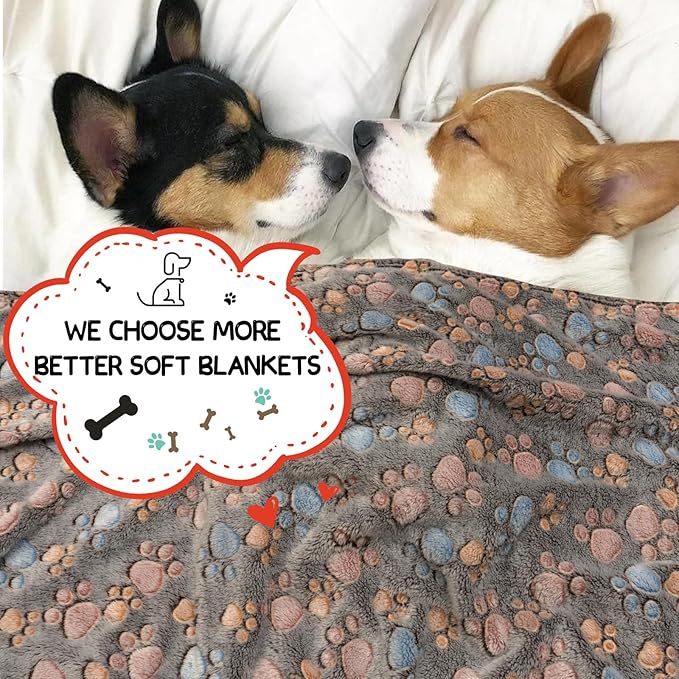 Rezutan 1 Pack 3 Blankets for Dogs, Dog Blanket for Large & Medium Pet Cat, Premium Soft Fluffy Suitable for Dog Kennels & Beds, Sofas, Gifts Puppy Essentials, 41x31inch, Tan