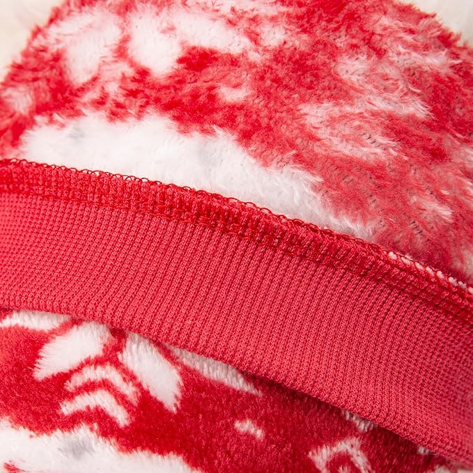 POMIU Dog Sweater, Dog Sweaters for Small Medium Dogs or Cat, Warm Soft Flannel Pet Clothes for Dogs Girl or Boy, Dog Shirt Coat Jacket (Xmas Red+Xmas White, Small)