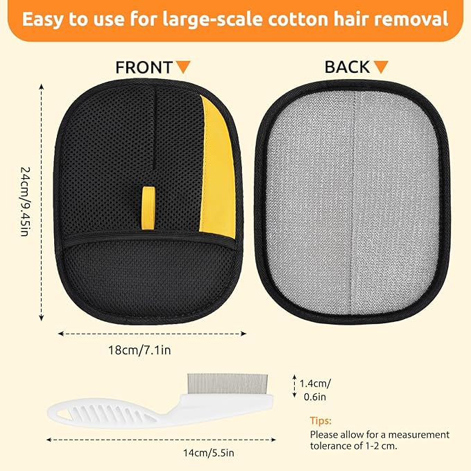 SAWMONG Pet Hair Removal Glove, 2Pcs Cat & Dog Reusable Pet Hair Remover Gloves 2025 New Upgrade, Grooming Pet Hair Remover Tool