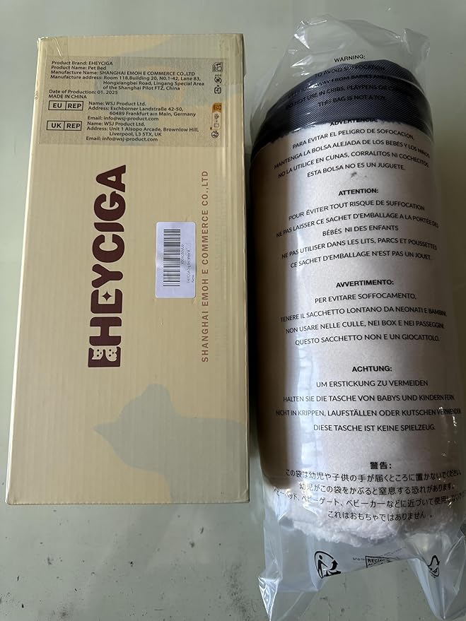 EHEYCIGA Orthopedic Dog Beds, Egg Crate Dog Bed Pet Mat with Washable Removable Cover, All Size Dogs