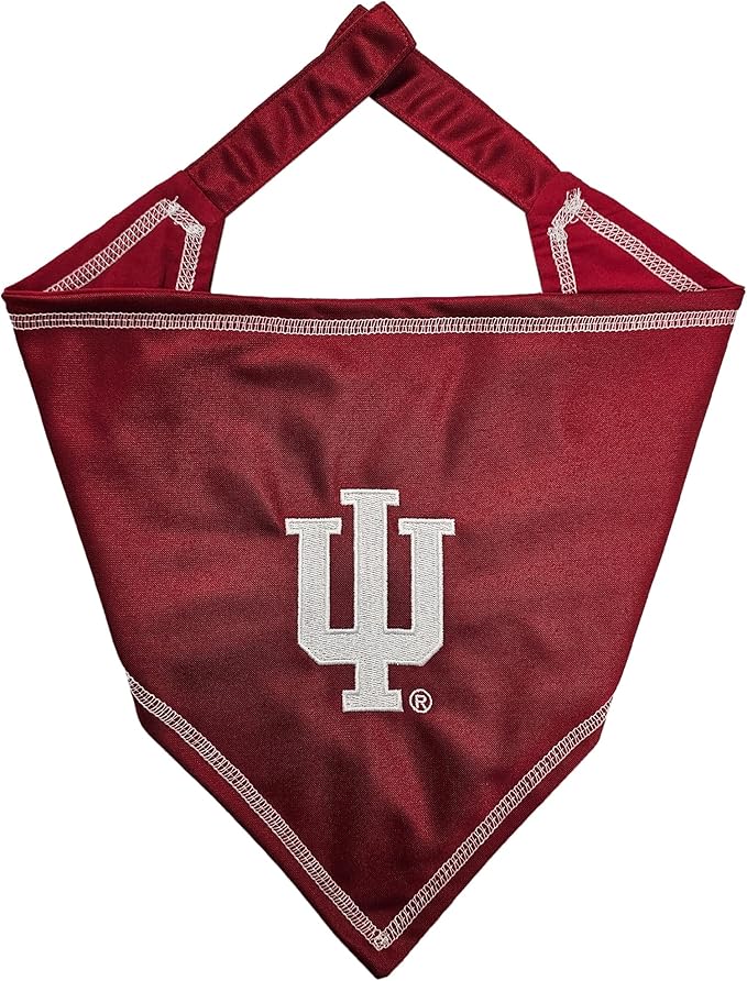 Pets First NCAA Indiana Hoosiers TIE Bandana, Size Large/X-Large. Dog Bandana Scarf Bib for Pet Cat Dog. The Ultimate Game-Day, Party Bandana