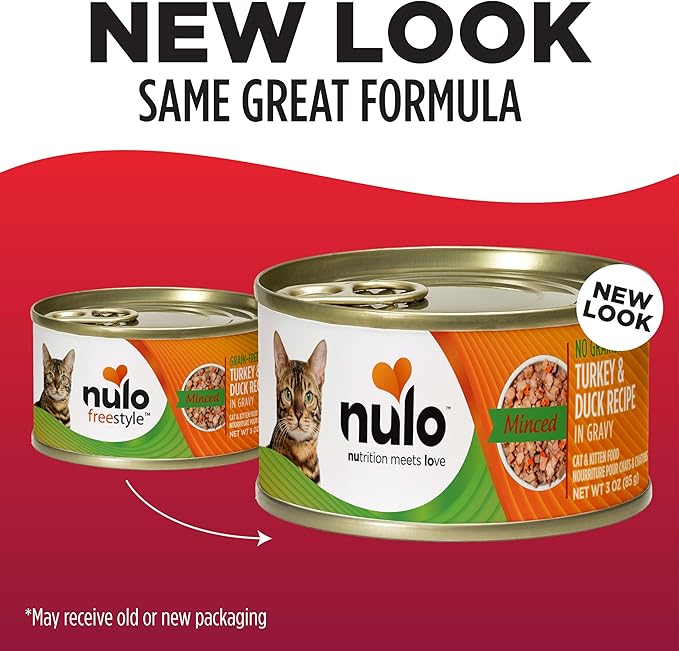 Nulo Turkey & Duck Grain-Free Minced Wet Canned Cat Food, 3 Ounce (Pack of 24)