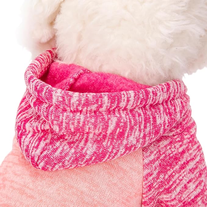 Dog Sweater, Dog Sweaters for Small Dogs, 2, 3 Pack Warm Soft Pet Clothes for Puppy, Medium Large Cat, Dogs Girl or Boy, Dog Shirt for Winter Christmas (Hoodie Pink,Purple+Pink,Rose, Small)