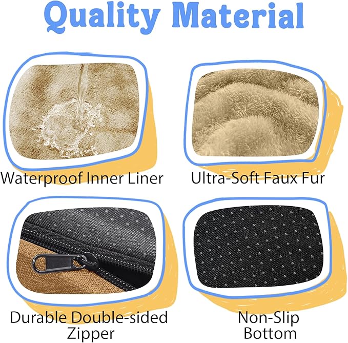 Washable Orthopedic Large Dog Bed - Big Dog Beds with Removable Waterproof Cover and Non-Slip Bottom XL Large Pet Bed with Bolster Extra Large Dogs Bed