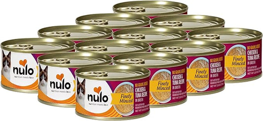 Nulo Finely Minced Chicken & Tuna Wet Canned Cat Food, 2.8 Ounce (Pack of 12)