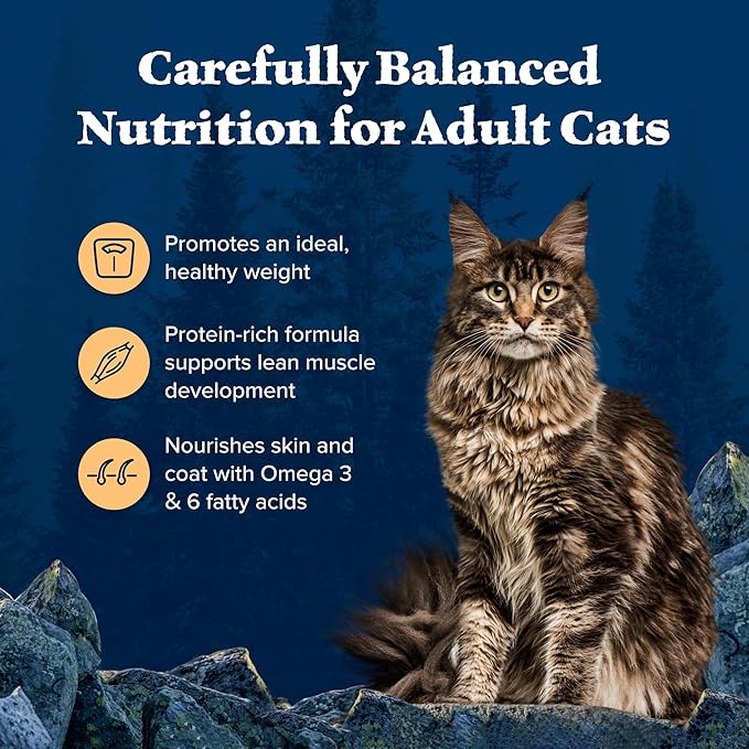 Blue Buffalo Wilderness Natural Adult Weight Management Dry Cat Food, High-Protein & Grain-Free Weight Control Formula, Chicken, 5-lb Bag