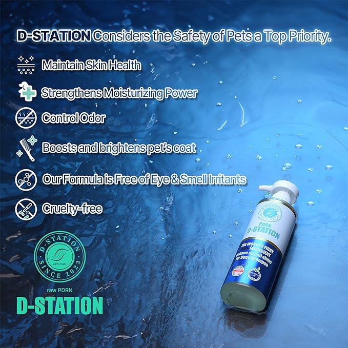 PDRN Volume Up & Shine Pet Shampoo - Contains PDRN & Manuka Honey - Enhances Skin Health, Moisturizes, Relieves Itching, Prevents Odor, Enhances Volume, and Gives Coat Shine for Dogs and Cats. 10.1 oz