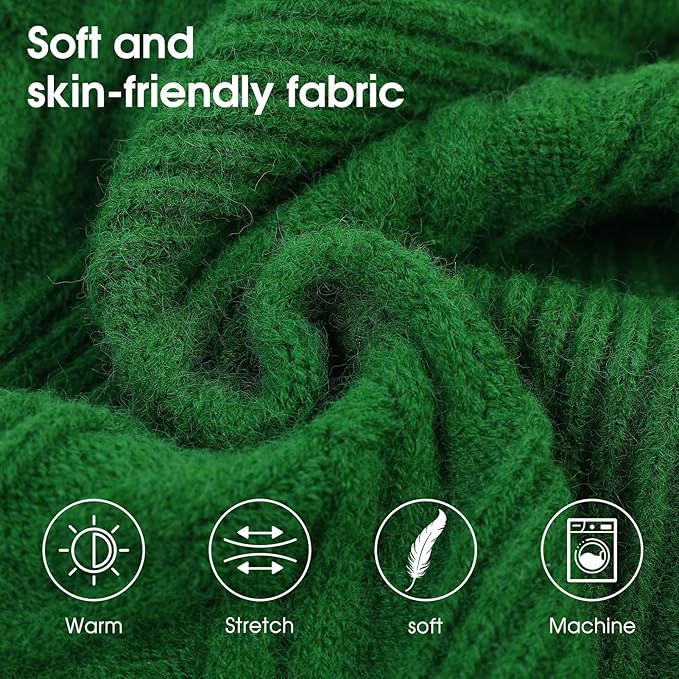 Dog Knitted Sweaters for XXXX-Large Dogs, Pet Winter Turtleneck Warm Pullover Thick Sweatshirt Greyhound Bernese Mountain (Green, 4XL)