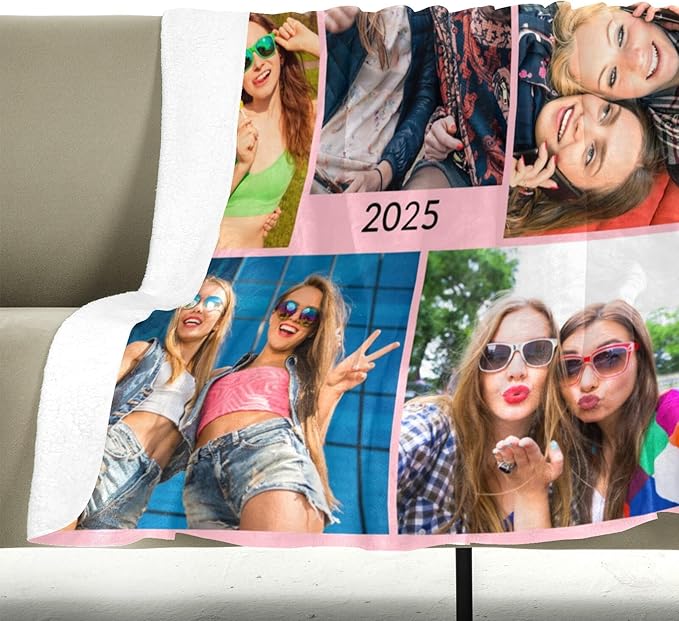 Personalized Birthday Gifts for Women, Custom Blanket with Photo, Customized Blanket, Personalized Picture Blankets, Customizable Blankets, Custom Photo Gifts for Best Friend