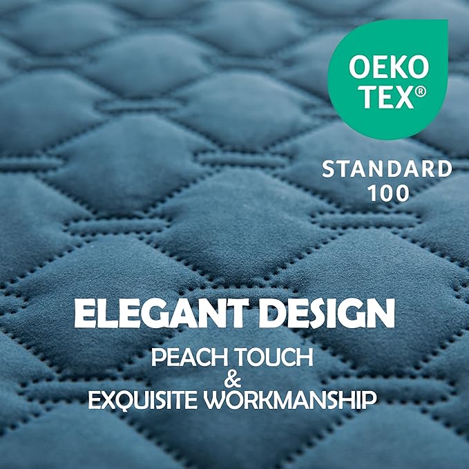 gogobunny 100% Double-Sided Waterproof Dog Bed Cover Pet Blanket Sofa Couch Furniture Protector for Puppy Large Dog Cat, Reversible (82x120 Inch (Pack of 1), Dark Blue/Light Blue)