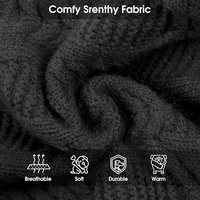 ASENKU Extra-Large Dog Sweater 4XL, Big Dog Sweaters for Extra Large Dogs Girl Boy,Pullover Turtleneck Knitted Doggie Sweatshirt Clothing for Doberman,Great Dane(Grey,4XL)