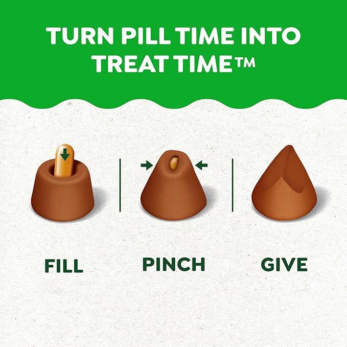 Greenies Feline Pill Pockets for Cats Natural Soft Cat Treats, Salmon Flavor, 3 oz. Pouch (85 Treats)