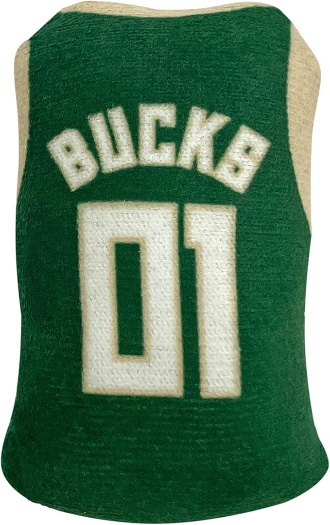Best Plush CAT Toy NBA Milwaukee Bucks Complete Set of 3 Piece Cat Toys Filled with Fresh Catnip. Includes: 1 Jersey Cat Toy, 1 Basketball Cat Toy with Feathers & 1#1 Fan Cat Toy. Beautiful Team Logo
