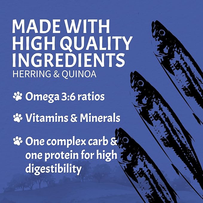 Canine Caviar - Wild Ocean: Herring & Teff Alkaline Dry Dog Food, Limited Ingredients, Gluten-Free, Based on Science & Research, Veterinary Alternative Diet (4.4 Pound Bag)