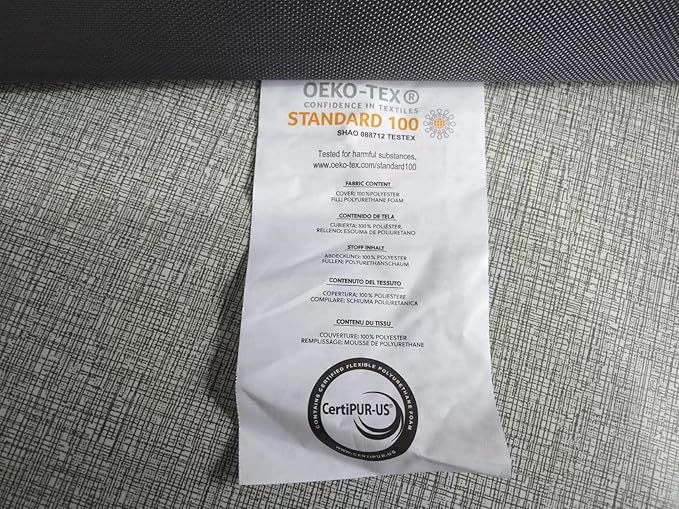 EHEYCIGA Orthopedic XXL Dog Beds for Jumbo Dogs with Removable Washable Cover for Crate, Grey, 47x29