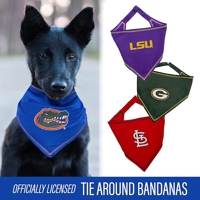 Pets First NCAA Florida Gators Tie Bandana, Small/Medium. Dog Bandana Scarf Bib for Pet Cat Dog. The Ultimate Game-Day, Party Bandana (FL-3550-S-M)