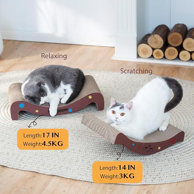 Cat Scratcher Cardboard Scratch Pad for Cats Infinity Scratchers for Indoor Cats Kitten Scratching Post as Beds Board & Furniture Reversible Couch
