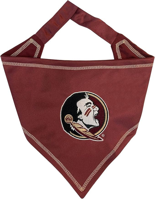 Pets First NCAA Florida State Seminoles Tie Bandana, Small/Medium. Dog Bandana Scarf Bib for Pet Cat Dog. The Ultimate Game-Day, Party Bandana (FSU-3550-S-M)