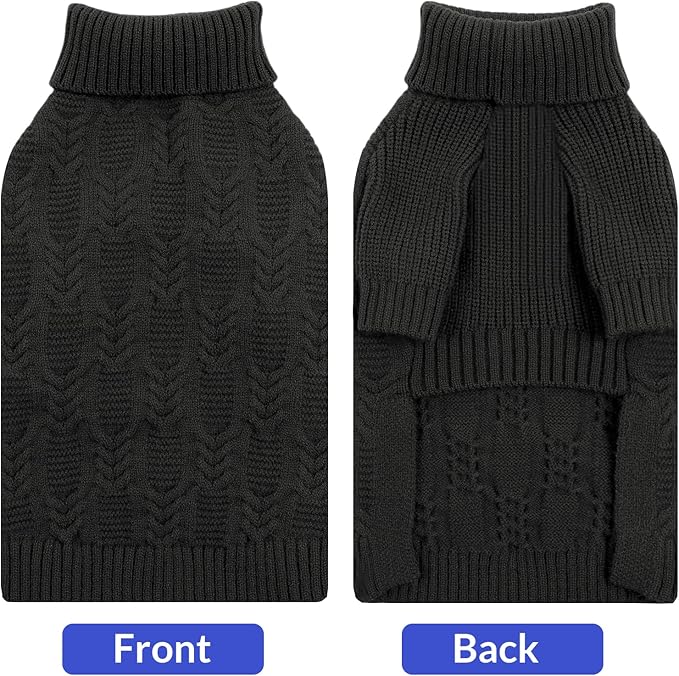 ASENKU Extra-Large Dog Sweater 4XL, Big Dog Sweaters for Extra Large Dogs Girl Boy,Pullover Turtleneck Knitted Doggie Sweatshirt Clothing for Doberman,Great Dane(Grey,4XL)