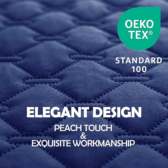 gogobunny 100% Double Sided Waterproof Dog Blanket Soft Pet Bed Cover Reversible Protect Furniture Couch Sofa Car for Puppy Large Dog Cat (Dark Navy/Light Navy, 82x120 Inch (Pack of 1))