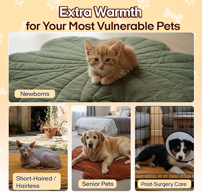 Red Shell Shaped Dog Extra Large Heating pad (57"x47"), Pet Heating Pad for Dogs and Cats, Waterproof, Adjustable Temperature, Safe & Machine Washable,for Indoor/Outdoor Use