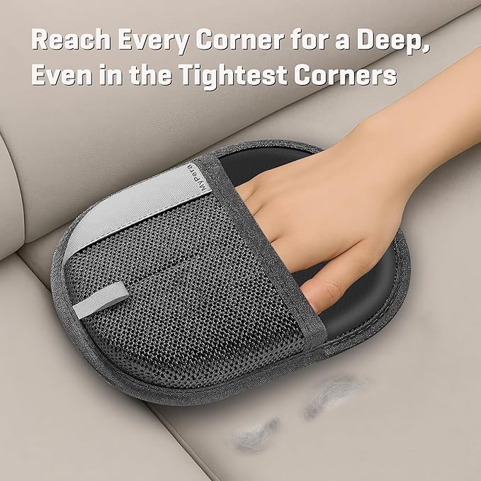 Pet Hair Remover Gloves for Cats & Dogs, Electrostatic Pet Hair Removal Gloves Brush for Pets Hair, Upgraded Animal Fur Removal Tool, Reusable Cats & Dogs Grooming Gloves for Hair Removal (1)