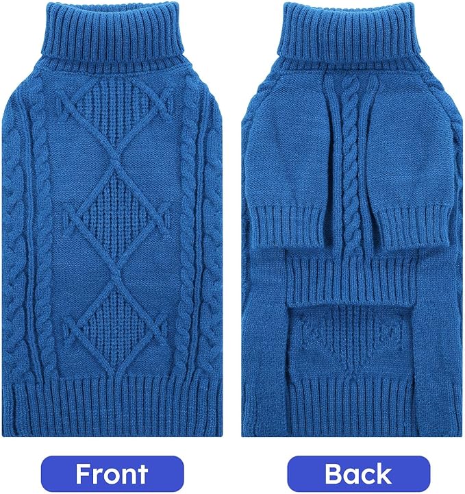 ASENKU Knitted Dog Sweater, Pullover Big Thermal Dog Winter Sweater, Turtleneck Doggy Sweaters for Large Medium Dogs Boy Girl,Warm Pet Sweatshirt for German Shepherd,Great Dane,5XL