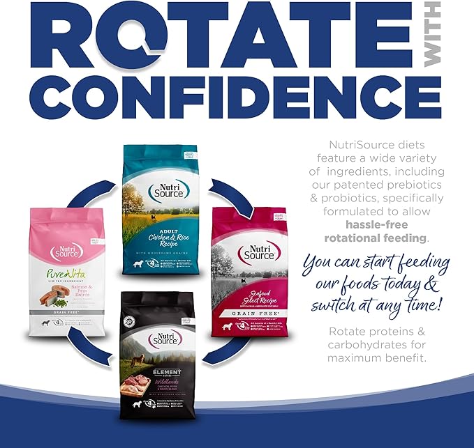 NutriSource Dry Dog Food, Trout and Rice, 4LB