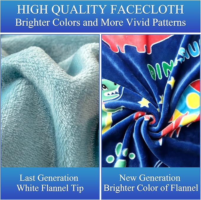 Glow in The Dark Dinosaur Blanket Gifts for 1-10 Year Old Boys,Dino Soft Kids Blankets,Dino Party Blankets,Luminous Toys Birthday Christmas Halloween Thanksgiving Easter Gifts,60 x 50in