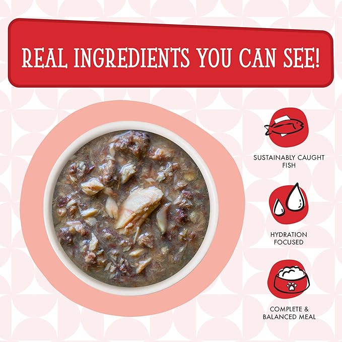 Weruva Cats in The Kitchen Mack, Jack & Sam with Mackerel, Skipjack & Salmon in Gravy Cat Food, 3oz Pouch (Pack of 12)