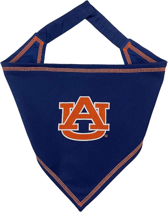 Pets First NCAA Auburn Tigers Tie Bandana, Large/x-Large. Dog Bandana Scarf Bib for Pet Cat Dog. The Ultimate Game-Day, Party Bandana (AU-3550) (AU-3550-L-XL)