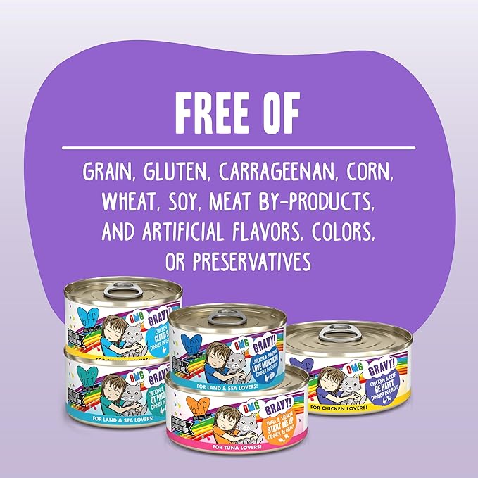 B.F.F. OMG - Best Feline Friend Oh My Gravy!, Tuna & Salmon Start Me Up with Tuna & Salmon, 2.8oz Can (Pack of 12)