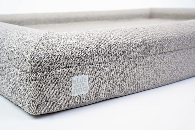 Luxury Boucle Orthopedic Memory Foam Dog Bed with Waterproof Liner and Machine Washable Cover with YKK Zippers (X-Large, 61" L x 44" W x 7" Th, Sand)