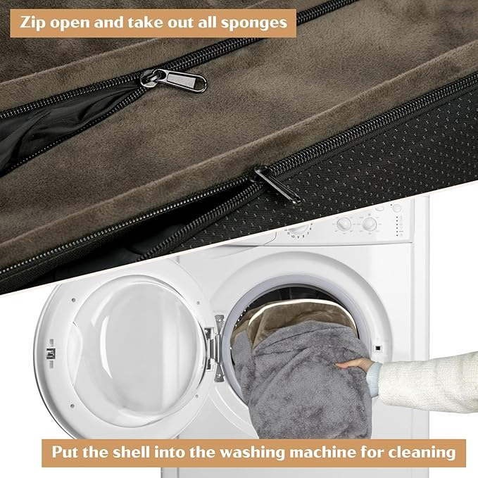 Comfort Expression Orthopedic Dog Bed for Small Dogs 24x16 Inch, Waterproof Supportive Egg Crate Foam Small Pet Bed with Removable Bolsters, Dog Couch with Washable Cover & Non-Slip Bottom, Dark Green