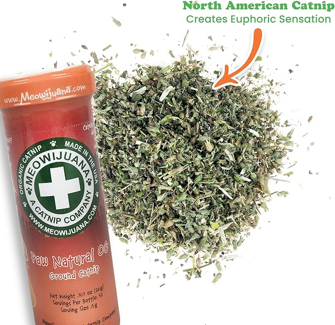 Meowijuana Clawsome Bundle | Get Smoked Refillable Trout Toy and Paw Natural OG Catnip Blend | Promotes Play and Cat Health | Includes North American Organic Catnip