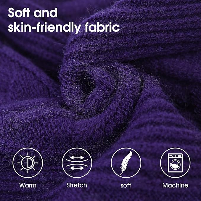 Dog Sweaters for Large Dog Girl Boy, Turtleneck Long Sleeve Knitted Pets Pullover Fall Winter Warm Solid Pull-on Pet Sweatshirt Rottweiler (RoyalBlue, 2XL)