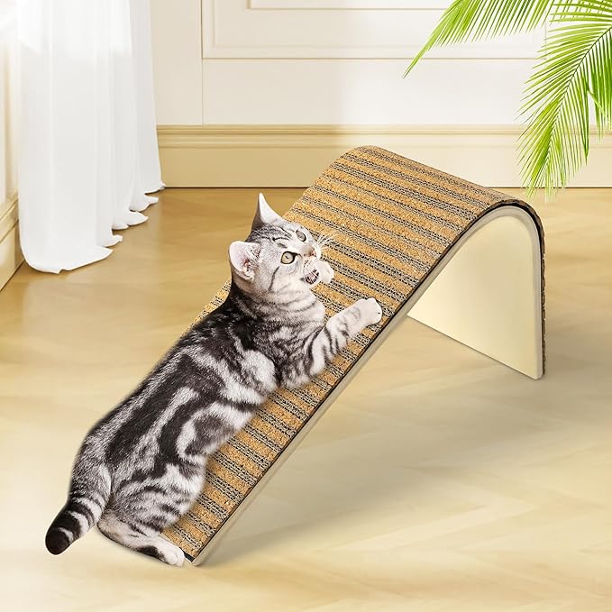 Easy-Replace Cat Scratching Pad with Cork & Cardboard Refills, Eco-Friendly Scratch Board Toy, No Mess Debris for Cat Health, Sustainable Kitten Scratching Post