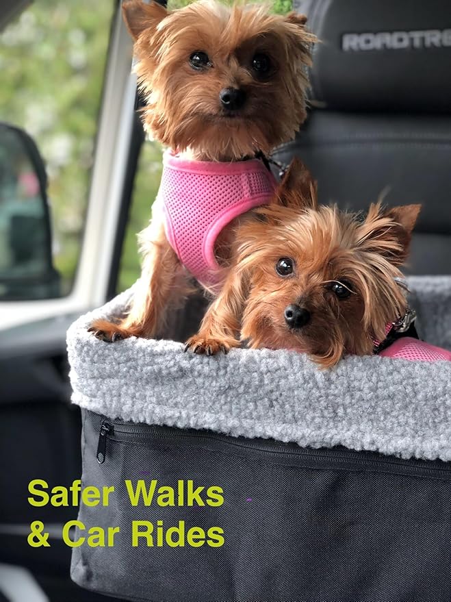 Soft No Pull Step-in Dog Harness Small Dog XXS XS Vest for Teacup, Chihuahua, Yorkie, Pomeranian Dog Vest Harness for Puppy Pink Mesh Comfy(2-4 lbs)