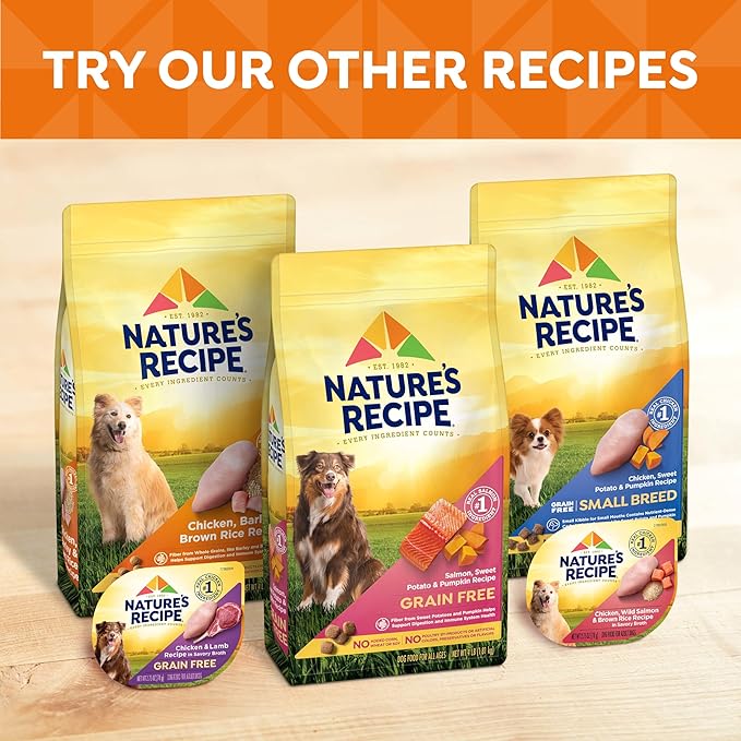 Nature’s Recipe Grain Free Salmon, Sweet Potato & Pumpkin Recipe Dry Dog Food, 24 lb. Bag