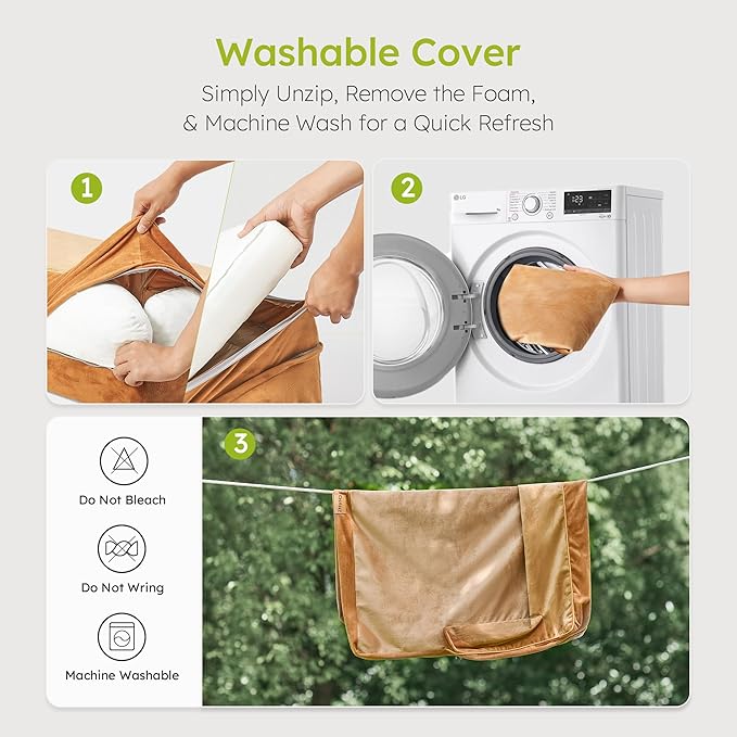 Large Orthopedic Dog Bed, Pet Bed Large Size Dog, Dual-Sided Cooling Beds with Memory Foam Washable Cover Nonslip Bottom, Waterproof Pet Beds with Bolsters, Brown