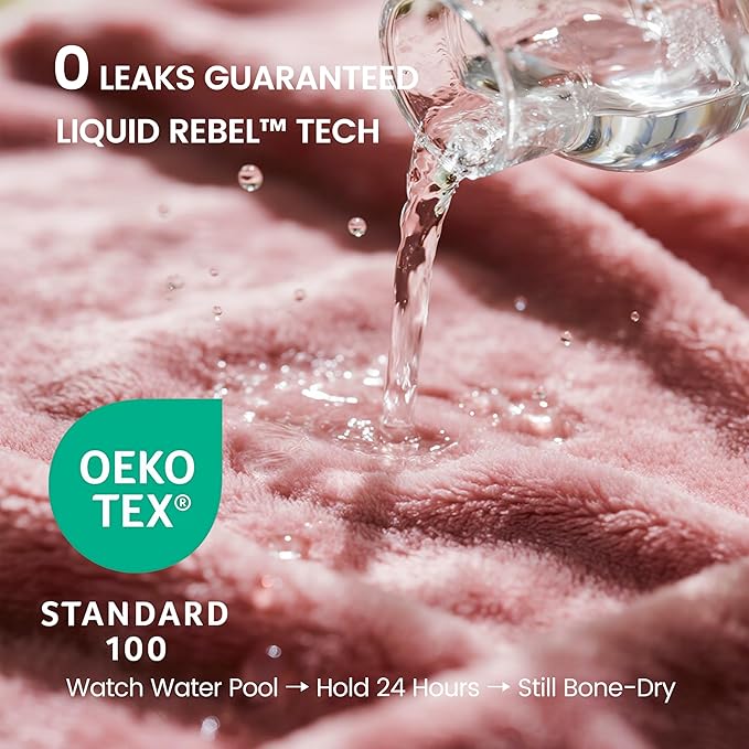 gogobunny Waterproof Bed Blanket, Reversible Sherpa Fleece Throw Blanket for Dog Puppy Cat, Furniture Cover Protects Bed Couch Sofa from Liquid Pee and Pet Fur (Pink, 50x60 inches)