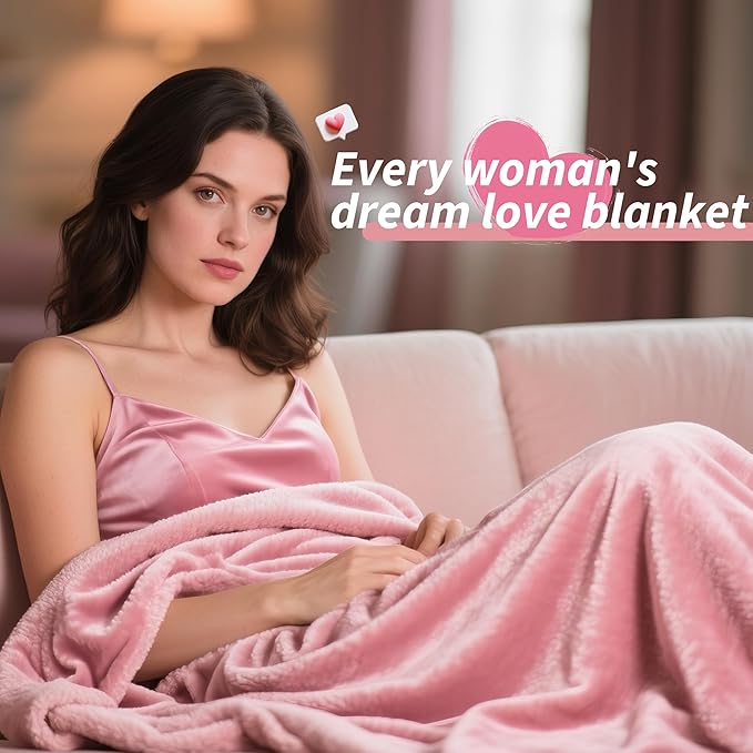 gogobunny Waterproof Bed Blanket, Reversible Sherpa Fleece Throw Blanket for Dog Puppy Cat, Furniture Cover Protects Bed Couch Sofa from Liquid Pee and Pet Fur (Pink, 50x60 inches)