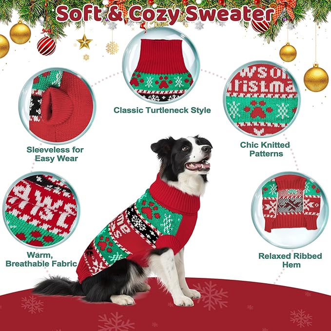 Dog Sweater Small Winter Clothes Sweaters pet Warm Puppy Medium Fleece Soft Turtleneck Pullover Large Girl Frenchie Clothes Puppy Clothes for Small Dogs Girl