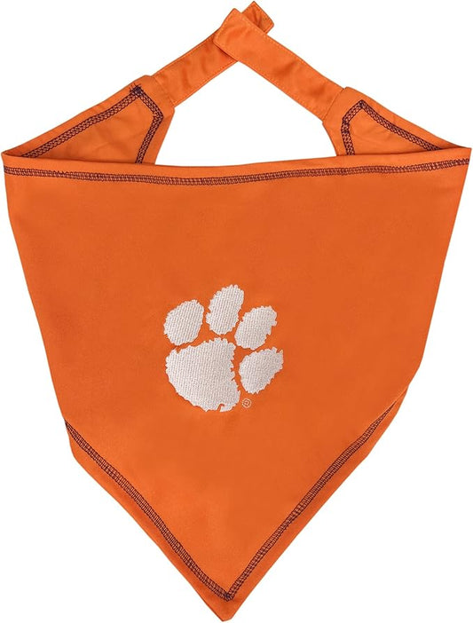 Pets First NCAA Clemson Tigers Tie Bandana, Small/Medium. Dog Bandana Scarf Bib for Pet Cat Dog. The Ultimate Game-Day, Party Bandana (CL-3550-S-M)
